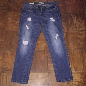 Dollhouse distressed cropped jeans